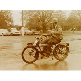 Motorcycle in Leeston procession 