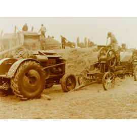 Making hay at a vintage machinery show