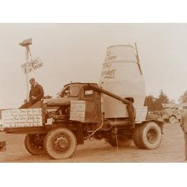 Truck float in vintage machinery show