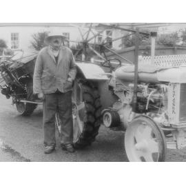 Man with Fordson tractor in Leeston procession 