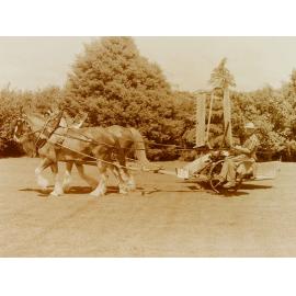 Horse-drawn farm vehicle