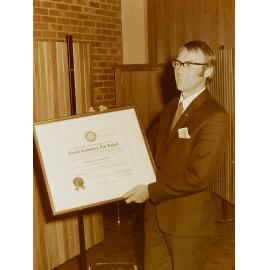 Award at a Lincoln Rotary Club Function 