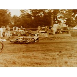 Crash at dirt biking competition 