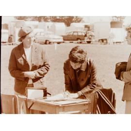 Judging at riding competition