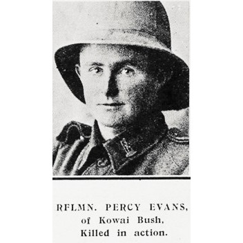 Rifleman Percy William Edgar Evans