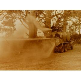 Fire brigade using the hose and water tank