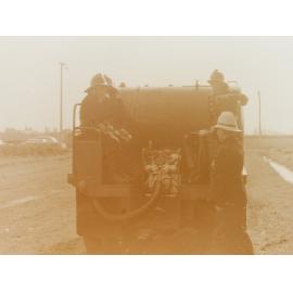 Fire brigade's water tank truck 