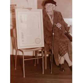 Woman at the closure of Sedgemere School
