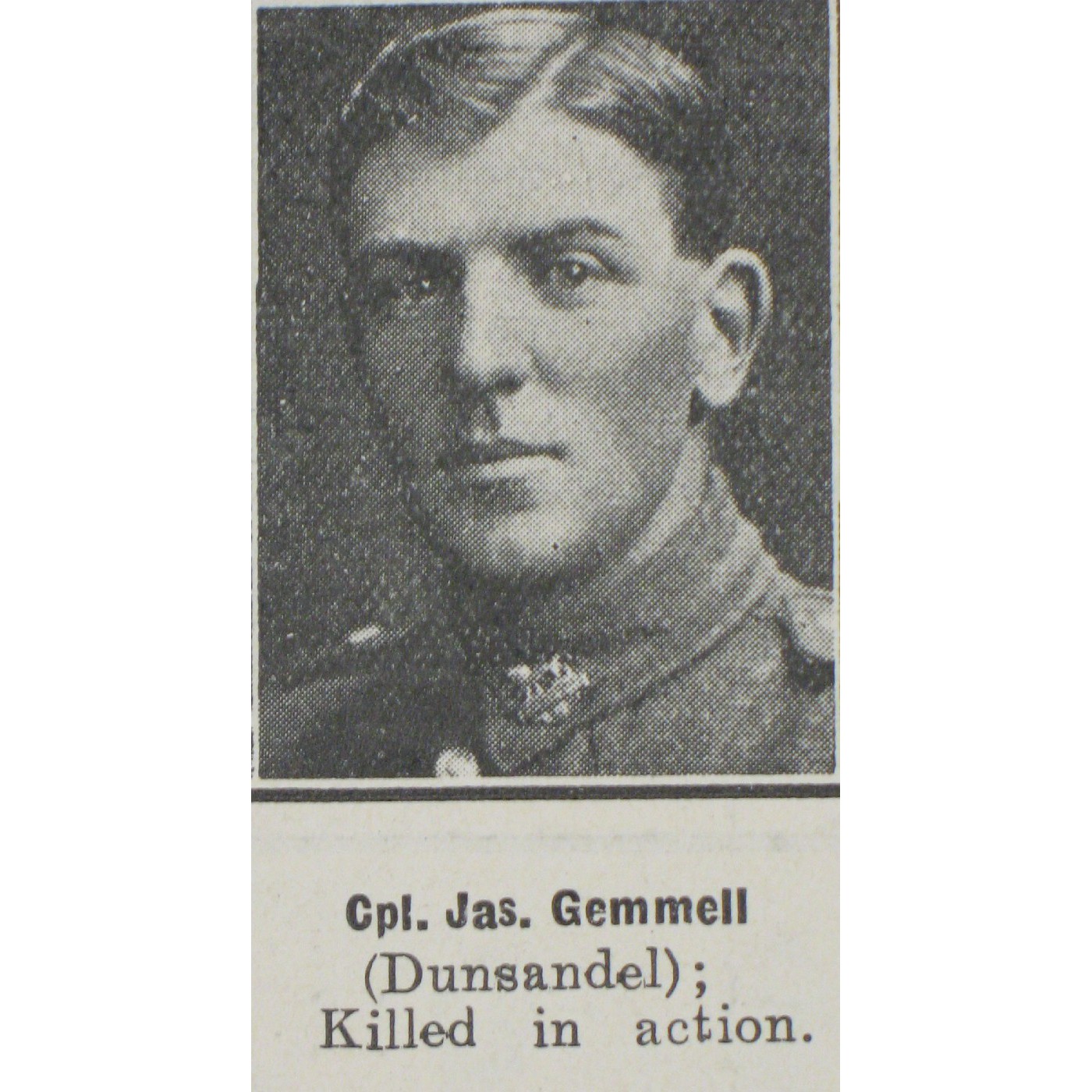 Private James Edwin Gemmell