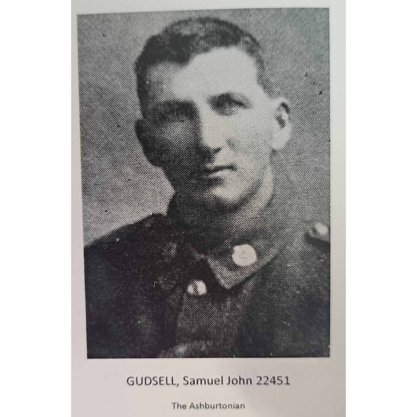 Rifleman Samuel John Gudsell