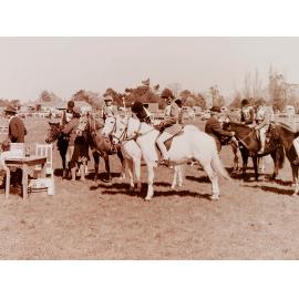Receiving awards at Pony Club