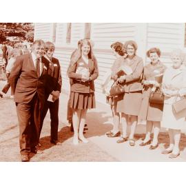 Group standing outside church