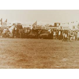 Cars and crowds at an A&P show