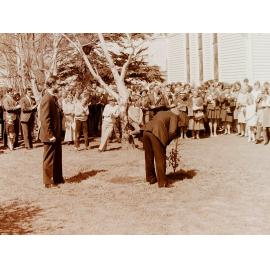 Tree planting ceremony at Leeston Methodist Church Centenary