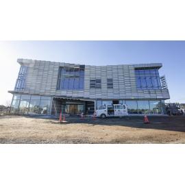 Te Ara Ātea in the process of being cladded