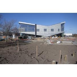 Side view of newly cladded Te Ara Ātea