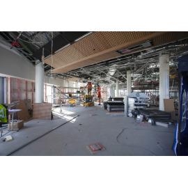 Assembling the ceiling in Te Ara Ātea