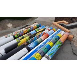 Te Ara Ātea's feature poles painted by local schools