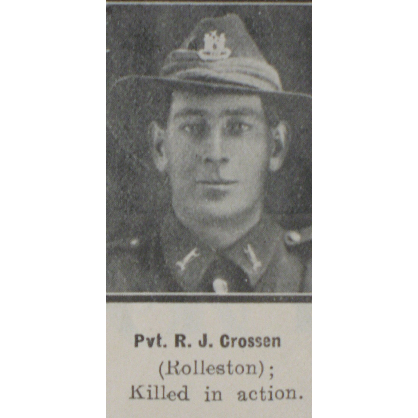 Private Robert Joseph Crossen