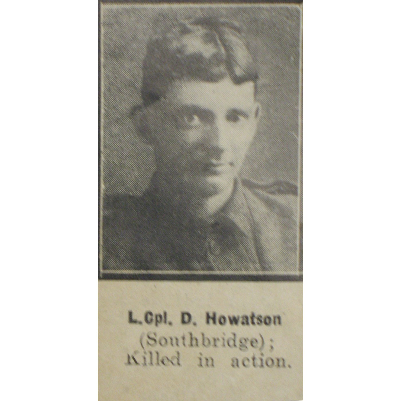 Lance Corporal David Howatson
