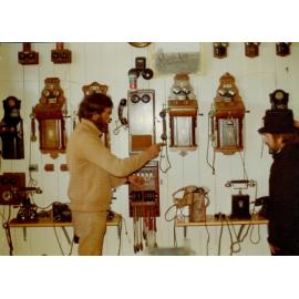 Old phones at Darfield Post Office