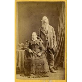 Early studio portrait of couple 