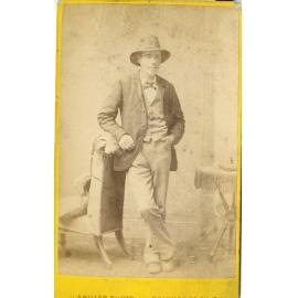 Early studio portrait of young man