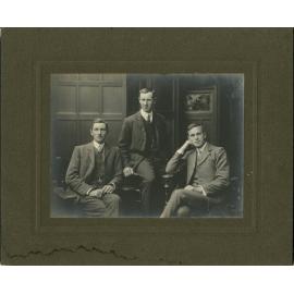 Studio portrait of three young men