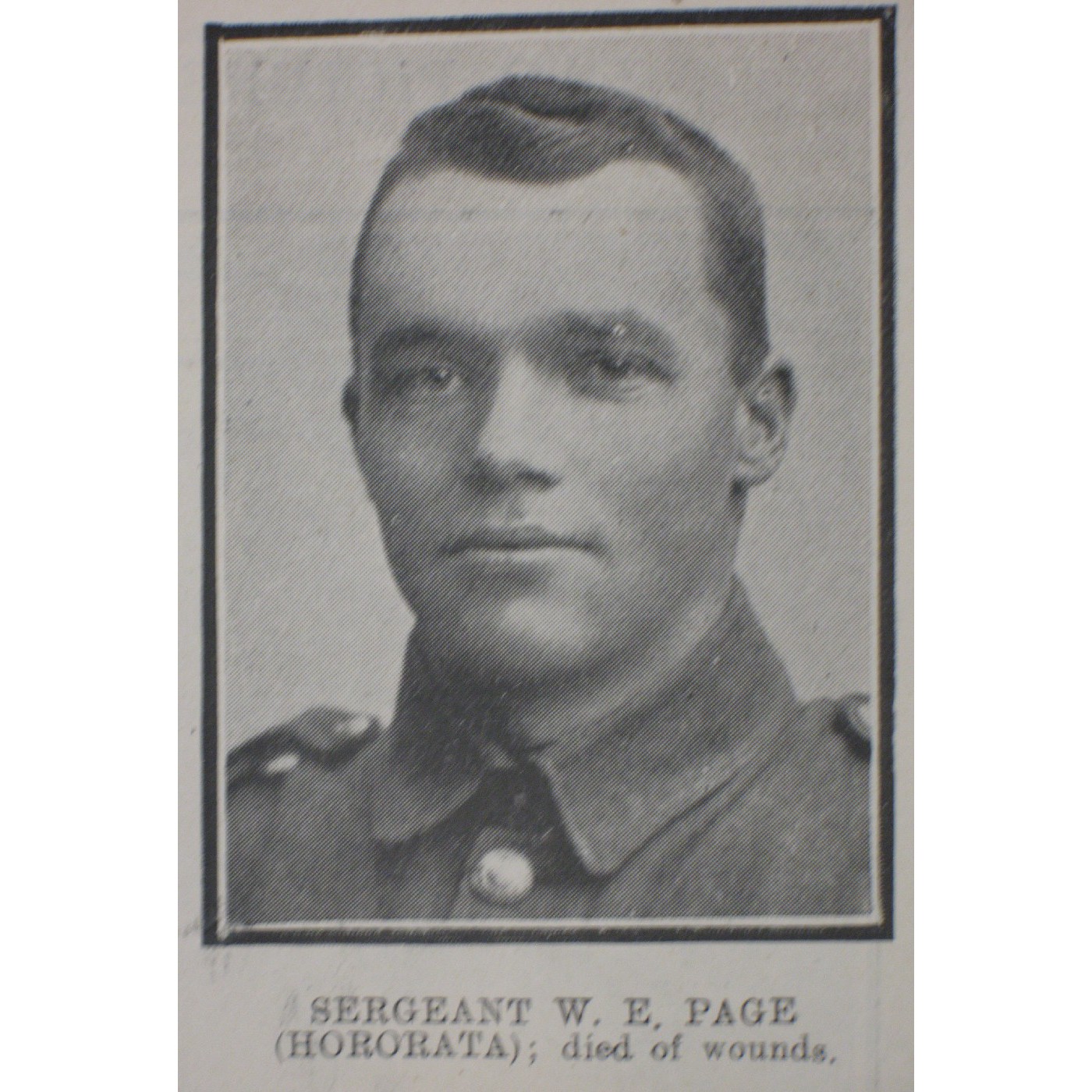 Company Sergeant William Earnest Page