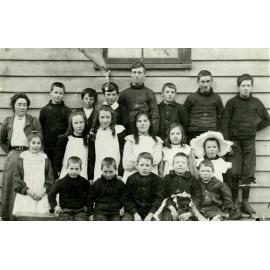 Students and teacher at Centennial event