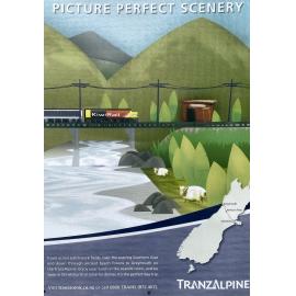 TranzAlpine poster at Springfield railway station