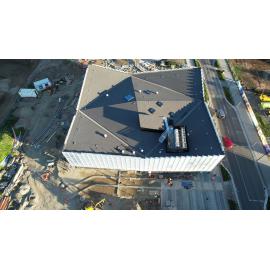 Bird's eye view of Te Ara Atea mid construction