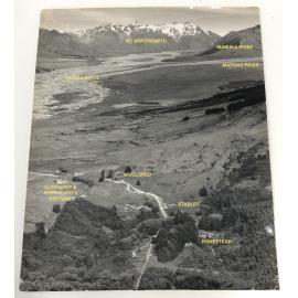 Aerial showing Mona Anderson's high country station