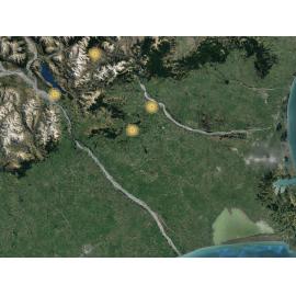 Map of the district indicating the areas where these toki were found