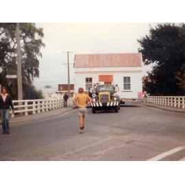 Liffey Cottage Moving From Gerald Street into James Street, Lincoln, February 1977.