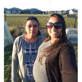 Tania Libin with her mother, Tessy Das