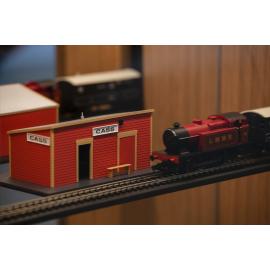 Model of Cass Station and train