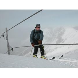 Craigieburn skier on rope tow