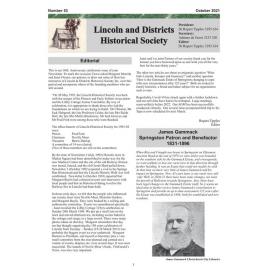Newsletter / Lincoln & Districts Historical Society, No. 53 (October 2021)
