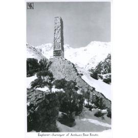 Memorial to Arthur Dudley Dobson, Explorer-Surveyor of Arthurs Pass Route