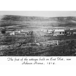 First cottages built on East Flat, Lake Coleridge