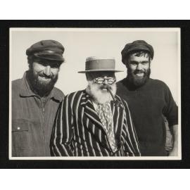 Three bearded men at Halkett School centenary, 1970 