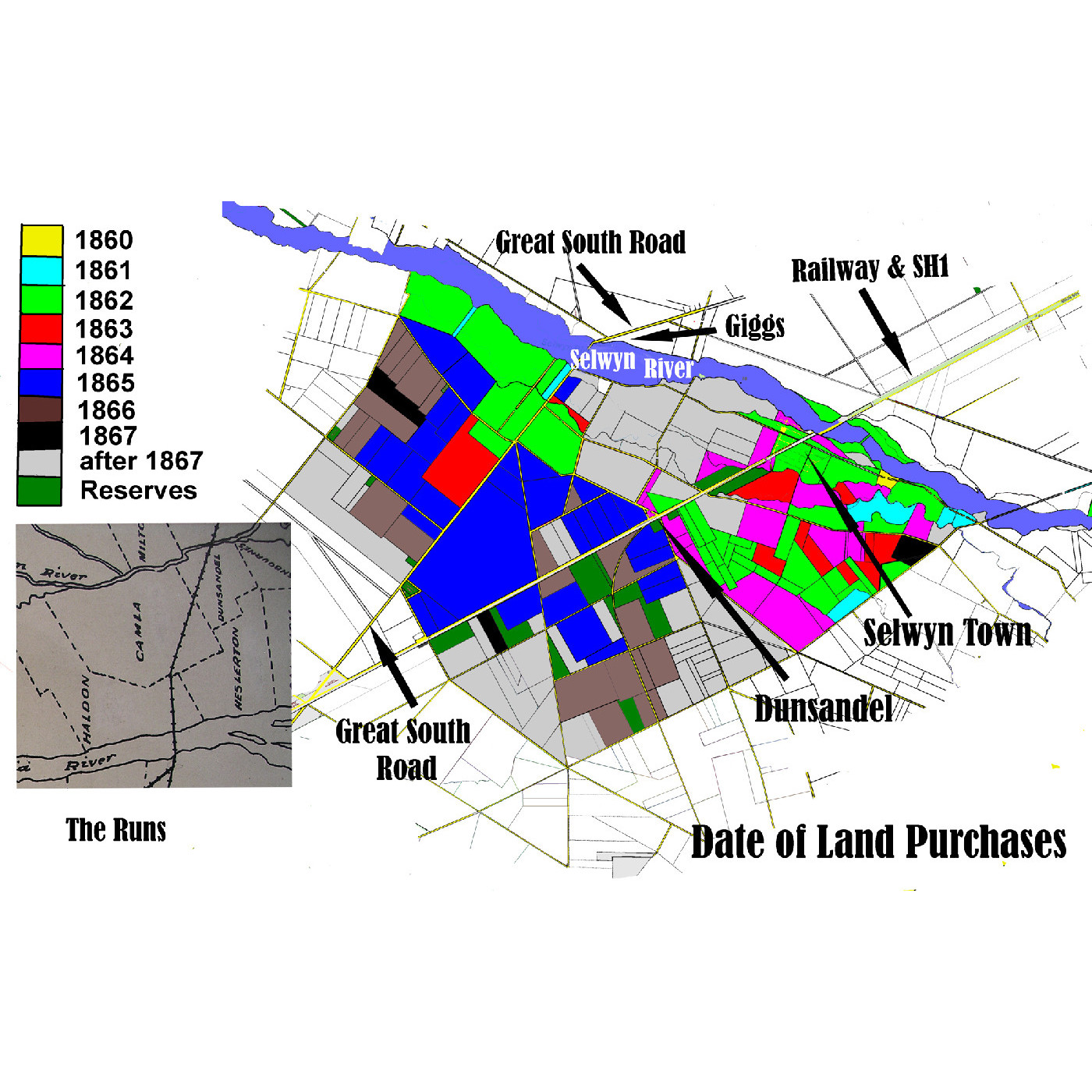What preceded Dunsandel Town?