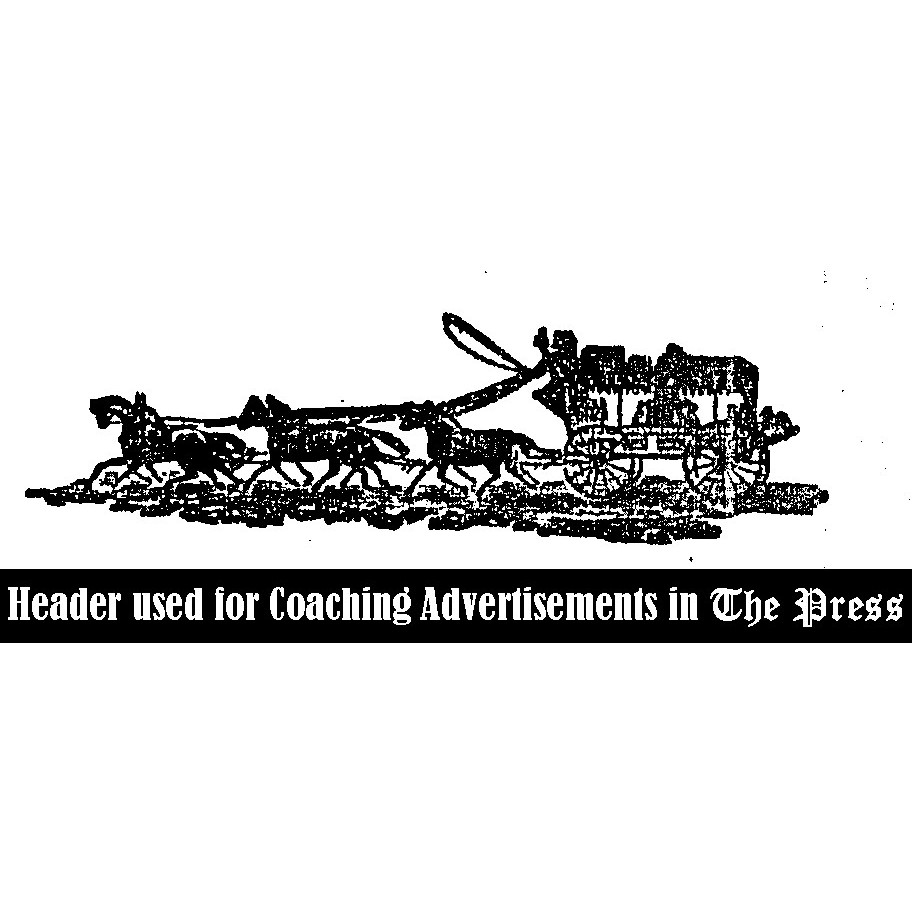 Horse-drawn coaches through Doyleston before 1870