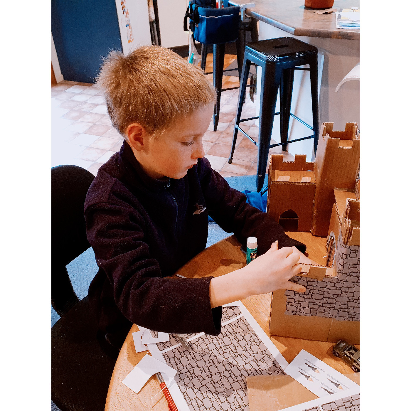 Asher and Kester Barkley and their knight collection