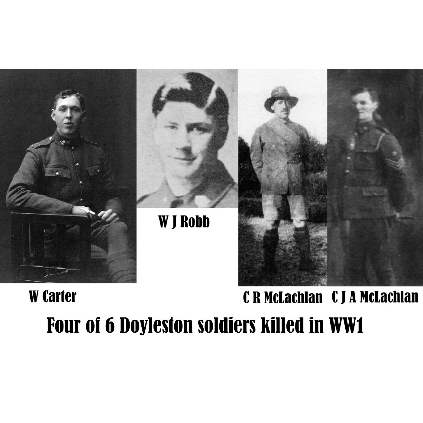 Doyleston soldiers who enlisted in WW1 1914-1918