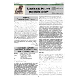 Newsletter / Lincoln & Districts Historical Society, No. 57 (November 2022)