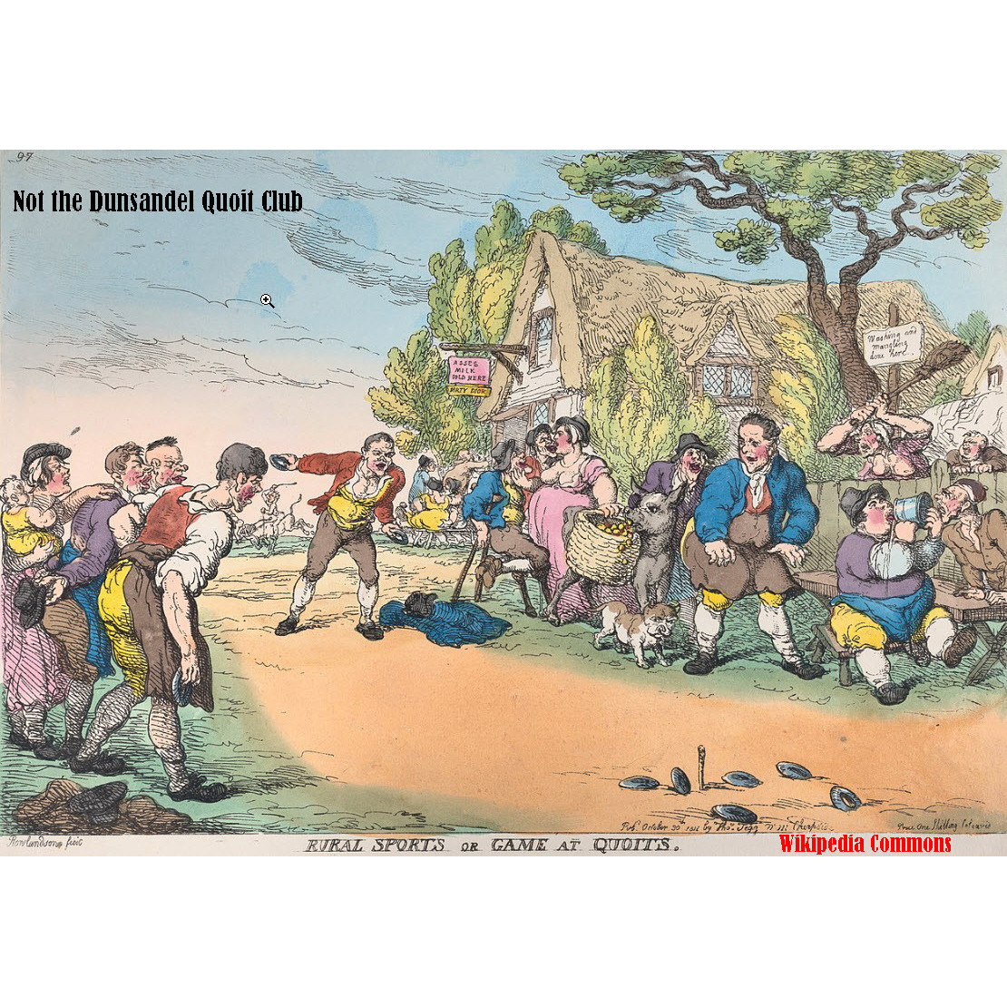 The Dunsandel Quoit Club using the First Dunsandel Hall/Library