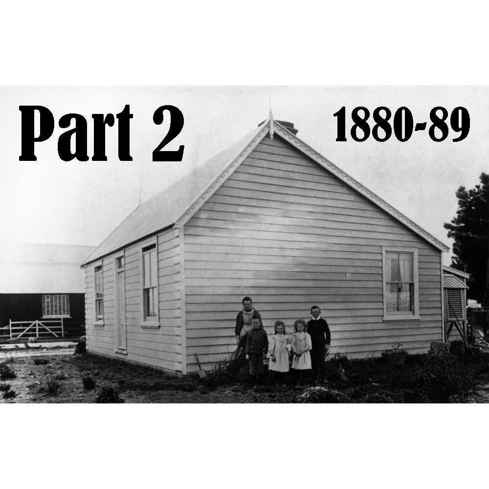 Care of the First Dunsandel Hall/Library 1880-1889   Part 2 