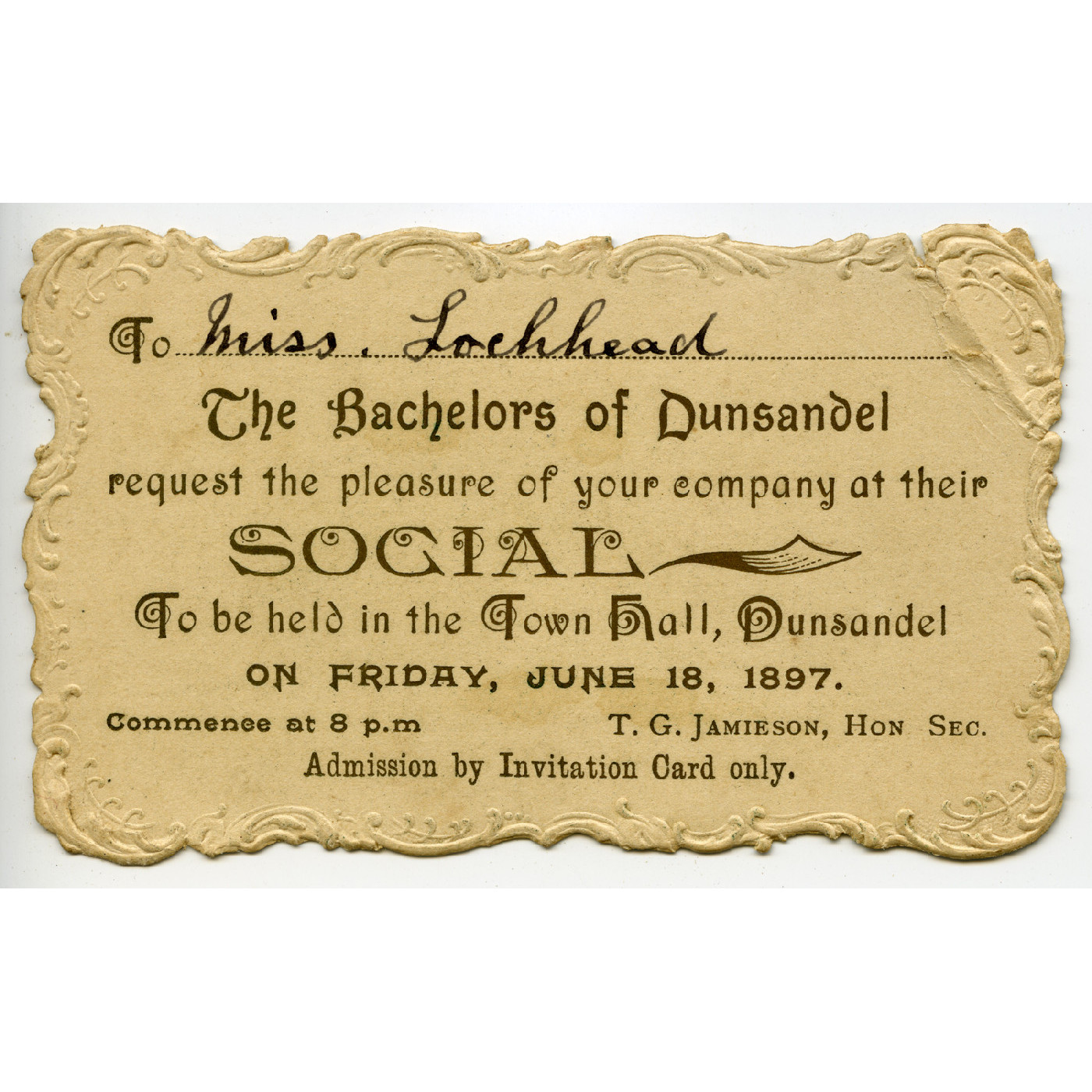 Dunsandel Bachelors and their use of the First Dunsandel Hall/Library